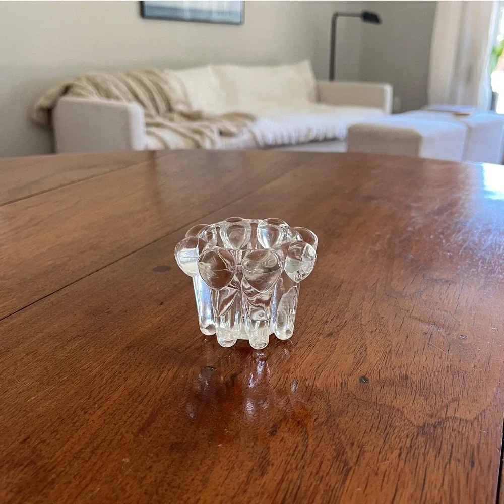 Vintage‎ Midcentury Glass Candle Holder